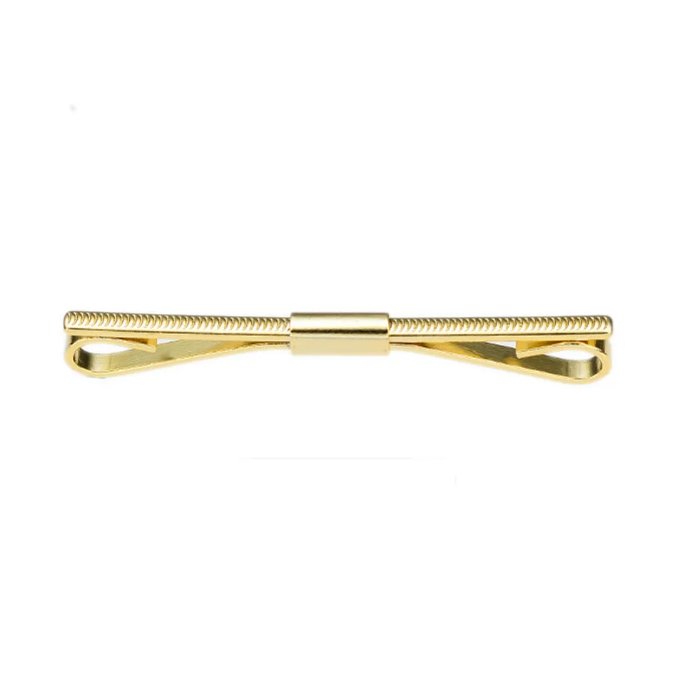 Hochwertige Kupfer-Kragen-Bar-Anstecknadel für Herren, goldfarben, zweifarbige Clips, Revers, -Brosche