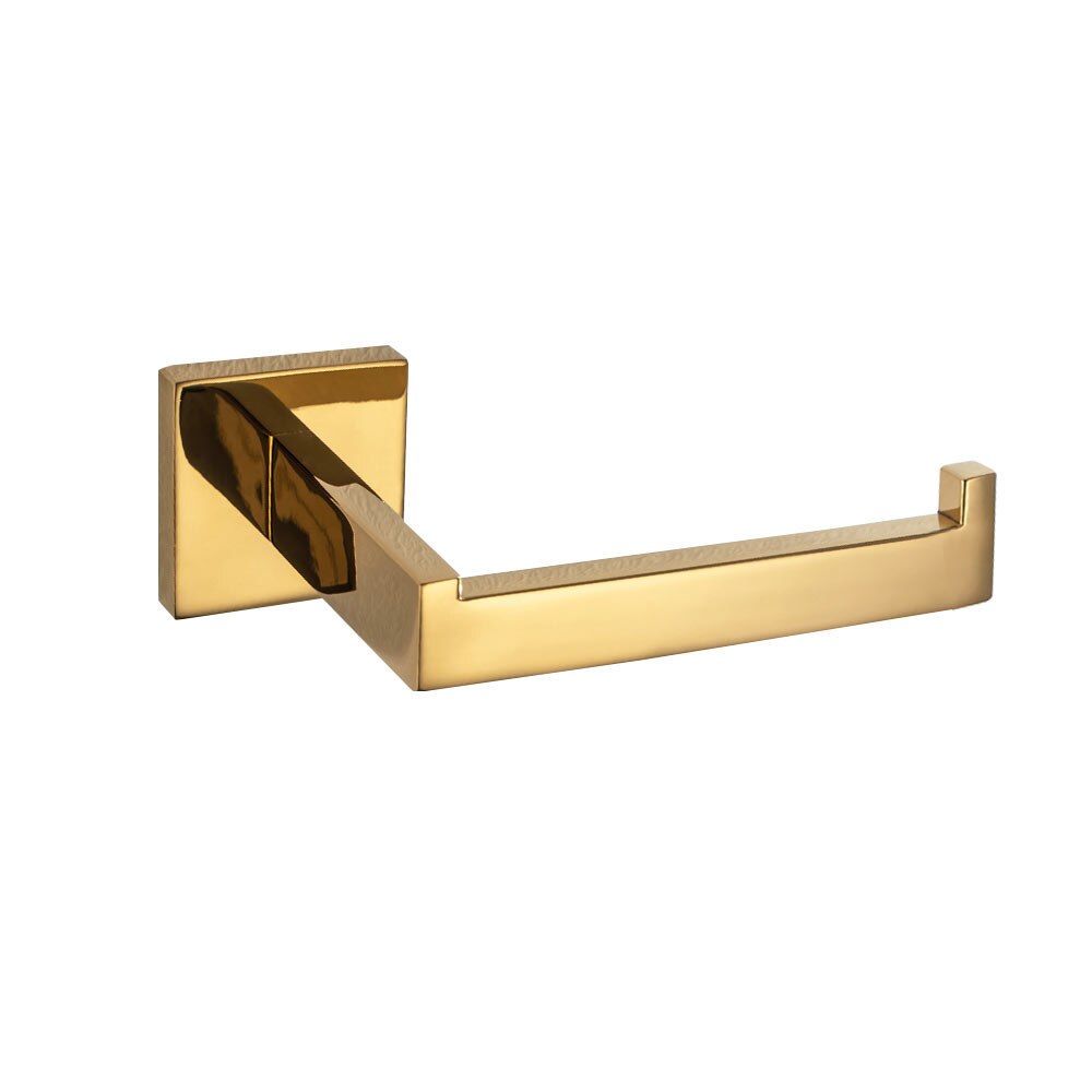 Gold Polish Bathroom Accessories Set Stainless Steel Towel Bar Towel Ring Hook ,Wall-mounted Bathroom Accessories Set: paper holder