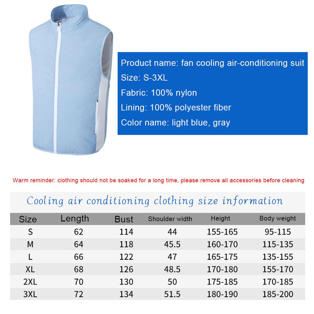 Ventilateur gilet climatisation vêtements mâle Smart ventilateur vêtements refroidissement refroidissement Usb charge vêtements soudage refroidissement vêtements