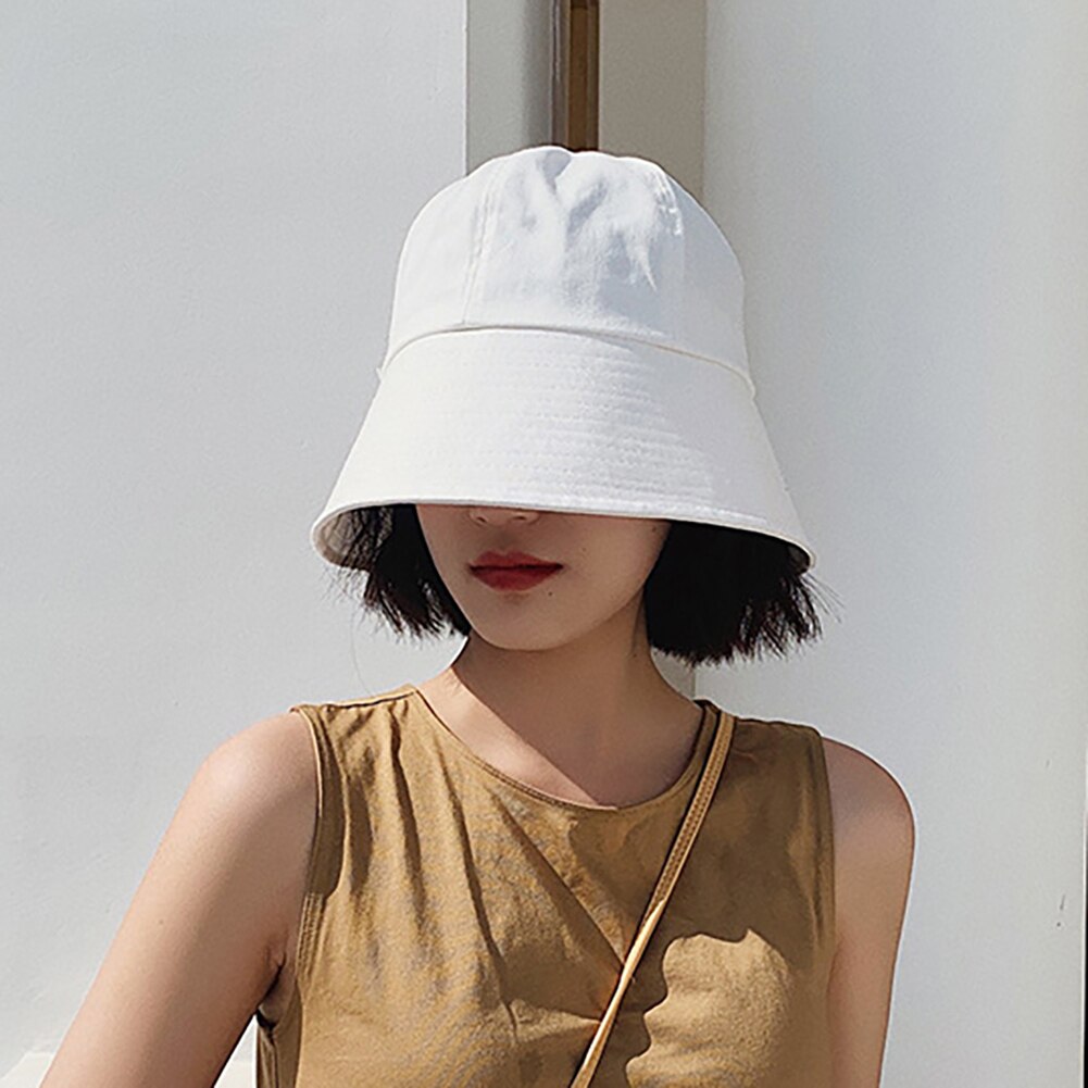 Effen kleur emmerhoed voor dames heren buitenzonwering brede rand emmerpet zonnehoed emmerpetten vissershoeden vissershoed