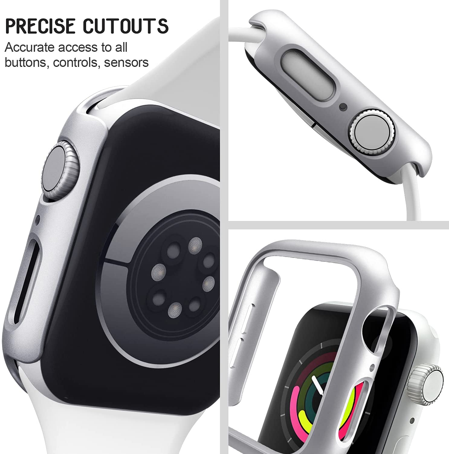 for Apple Watch Case 45mm 41mm 40mm 44mm Protective Cover Matte Hard PC Bumper Frame No Glass iWatch SE 9 8 7 6 5 4 Accessories
