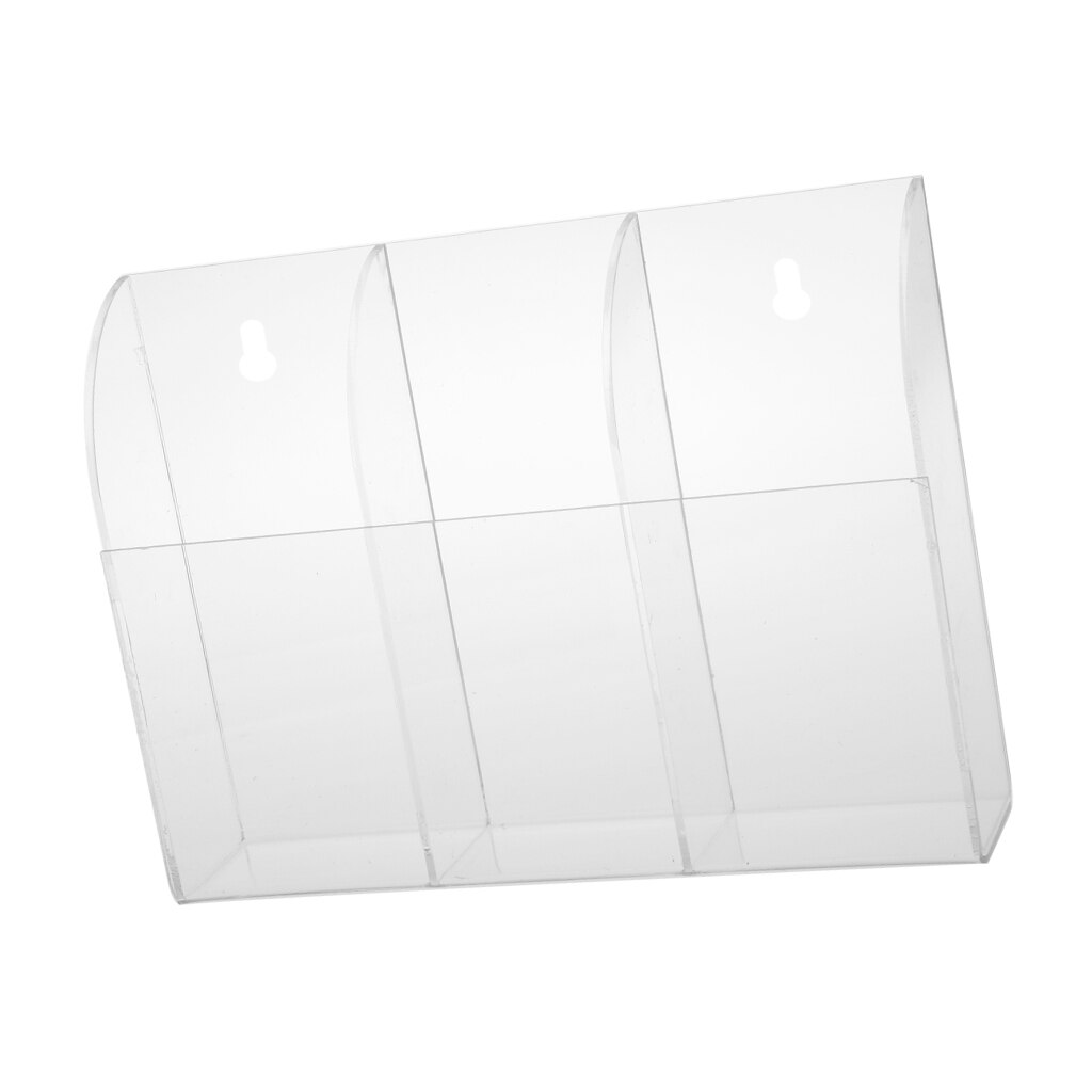3 Grids TV Air Conditioner Remote Control Holder Case Wall Mount Storage Box