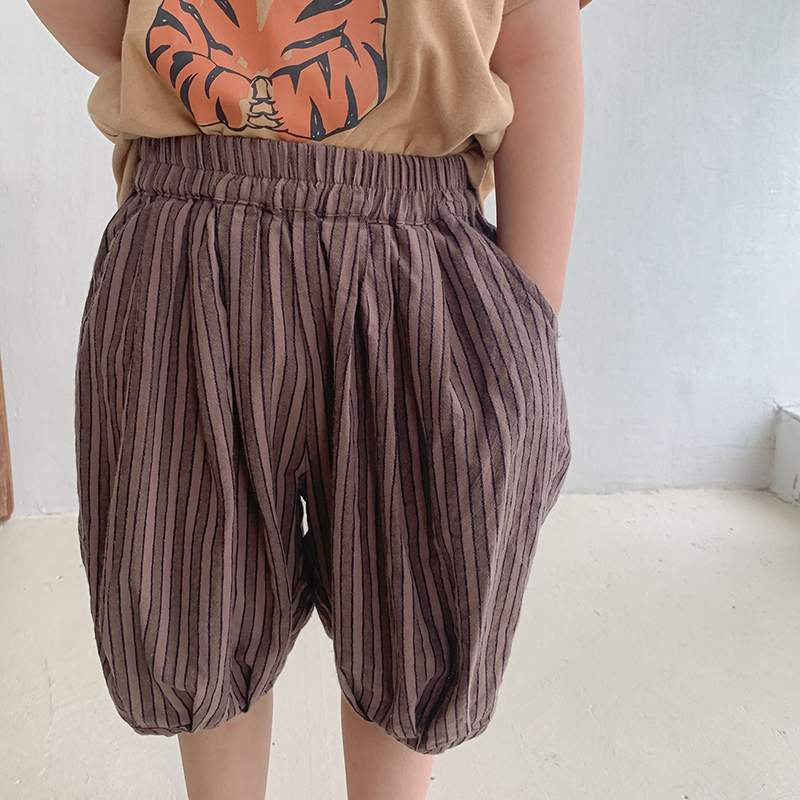 HAYANA – pantalon d'été pour enfants de 1 à 6 ans, ample, à rayures verticales, pour garçons et filles, vêtements décontractés, 2022: dark color / 6T