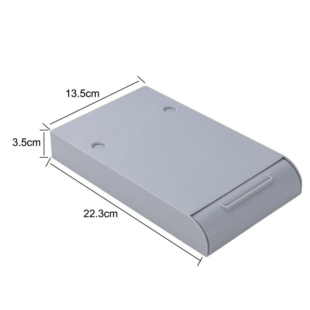 Hidden Under Table Folder Organizer Pen Stationery Storage Box Drawer Holder