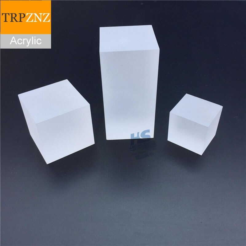30mm Acrylic frosted square block,Cosmetic accessories base,White acrylic brick Shooting props product bottom support