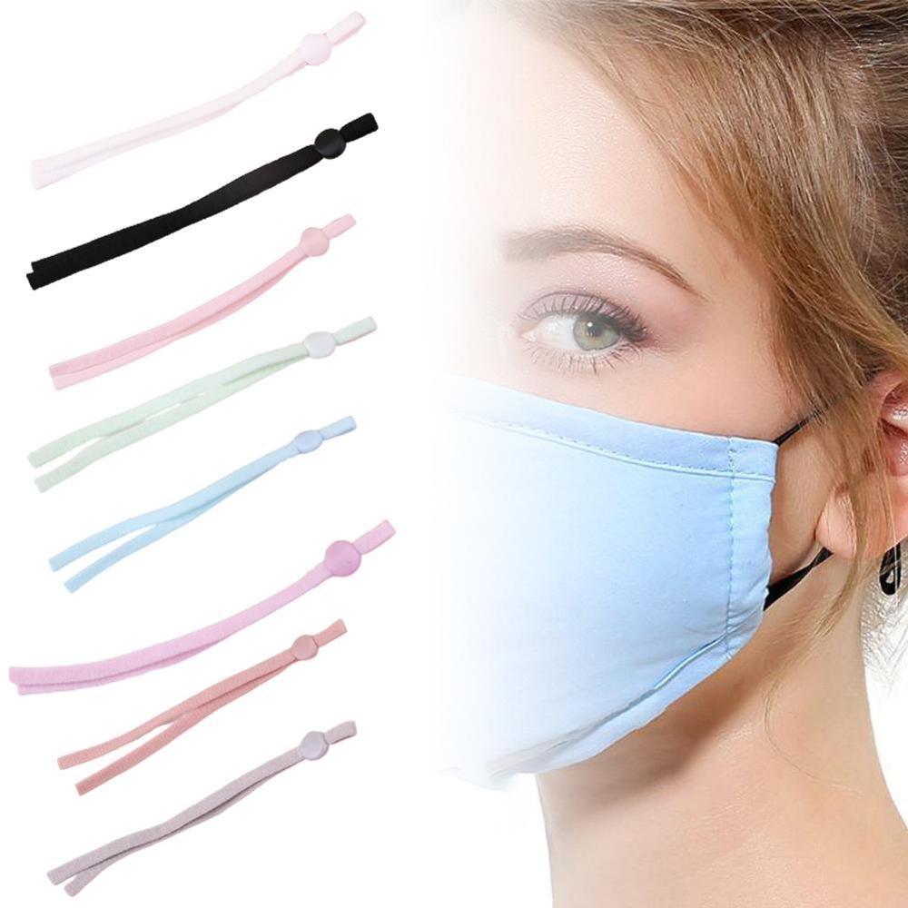 10/30/50 Pcs réglable masque couture élastique bande cordon lanière boucle faisant extensible casque antibruit fournitures de travaux manuels avec boucle d'oreille corde W0A3
