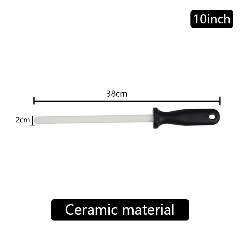 Knife Sharpener Sharpening Stone Kitchen accessories gadgets Tools grinding Honing Carbon Musats stick Rod Steel Diamond ceramic: Ceramics 10