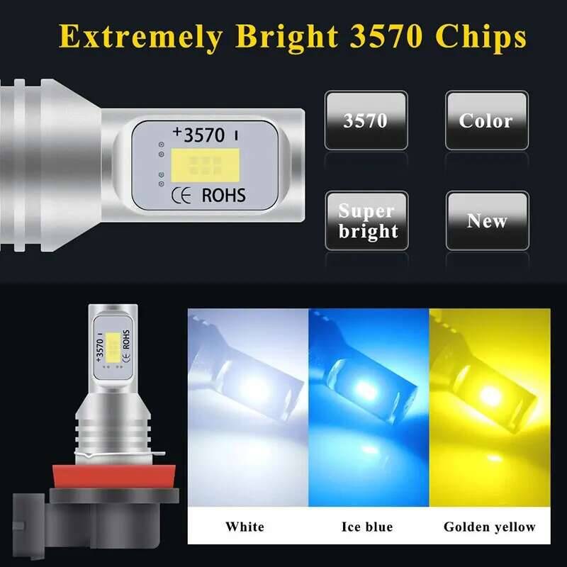 2 Stücke H7 H1 H8 H9 H11 9005 9006 Lampen HB3 HB4 CSP LED Super Helle Scheinwerfer DRL Lampe 6000 Karat Weiß