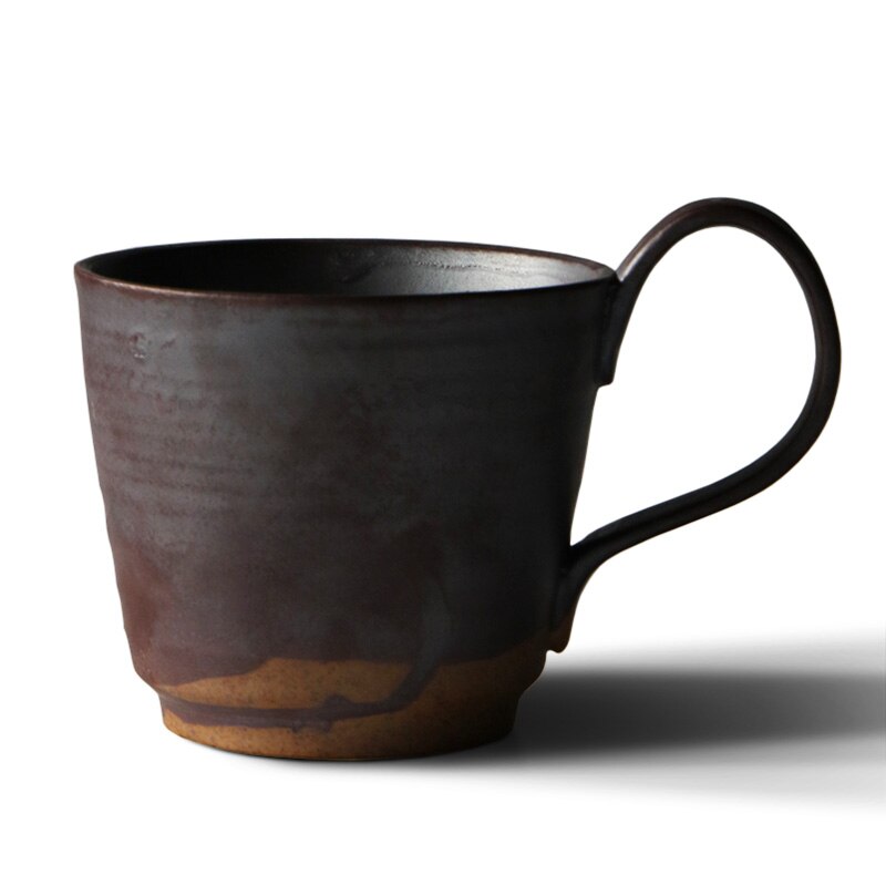 Keramisk kop kaffekrus vintage lille japansk stil kop og underkop sæt miljøvenligt porcelæn kubek drinkware  eb50bd: Kaffe