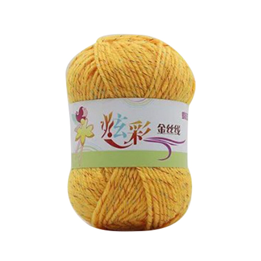 4 Strands Soft Knitting Crochet Thread Hand Woolen Yarn DIY Apparel Sewing Accessories: Light Yellow
