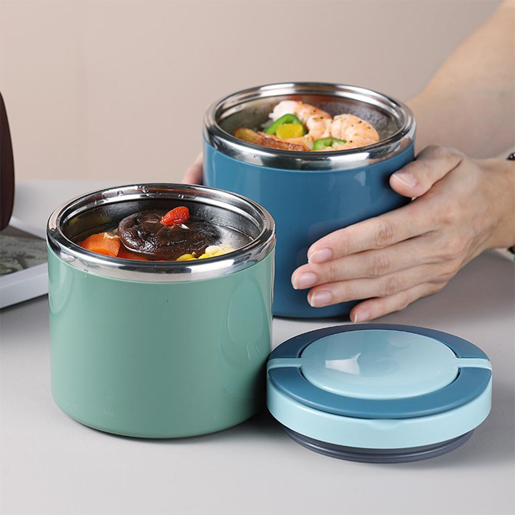 Sopptermos matburk isolerad lunchbehållare bento box för kall mat matflaska rostfri matlåda med handtag