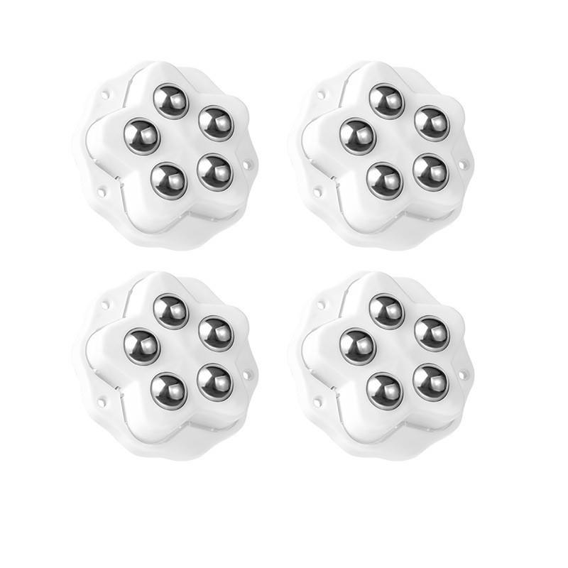 Ruedas para muebles, ruedas universales de alta resistencia de 200Kg, 4 Uds., 360 ° Ruedas autoadhesivas fuertes de acero inoxidable con rotación: Blanco