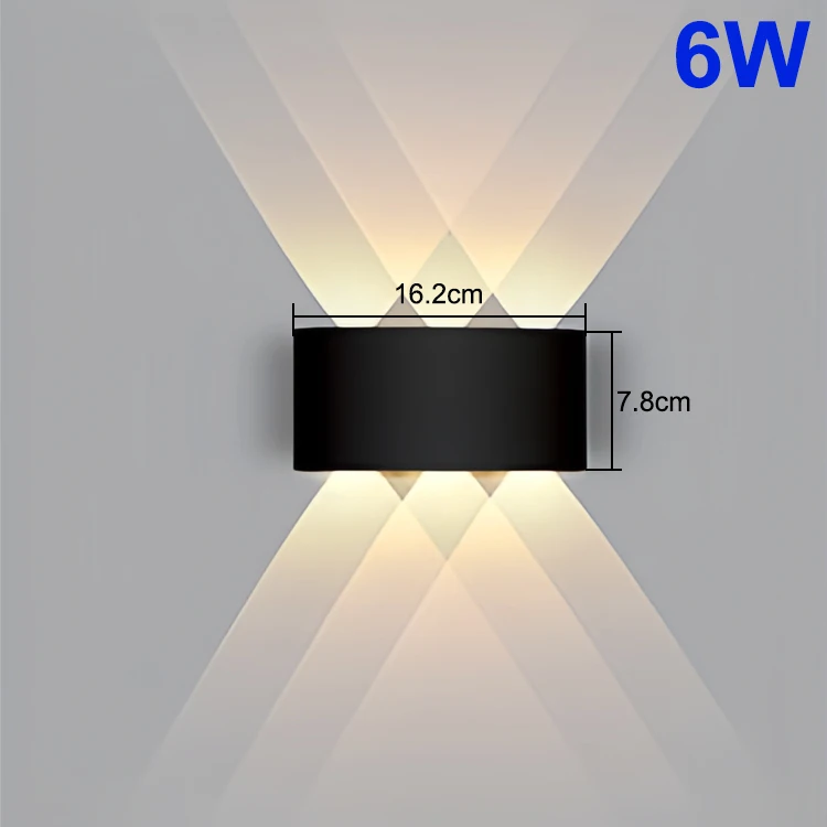 Moderne LED-wandlamp buiten waterdicht op en neer lamp tuin gang binnen slaapkamer woonkamer woondecoratie: Licht Groen / Cold White / 4W