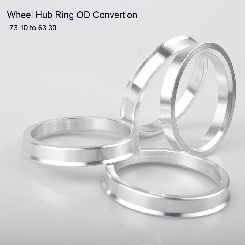 Aluminium navring 4 st centrumringar aluminiumlegering centrerad navring  od 73.1mm till  id 63.3mm