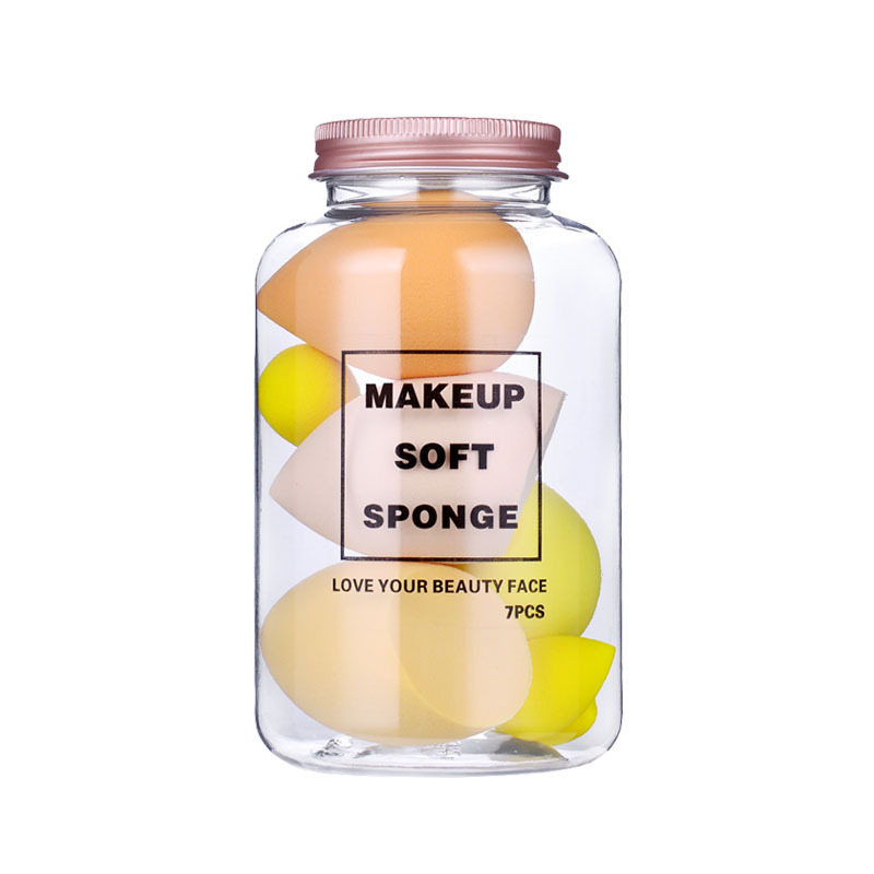 7 Pack Makeup Sponge Set Ultra Soft Non Absorbent Beauty Blender for Liquid Foundation Non Latex Cosmetic Puff