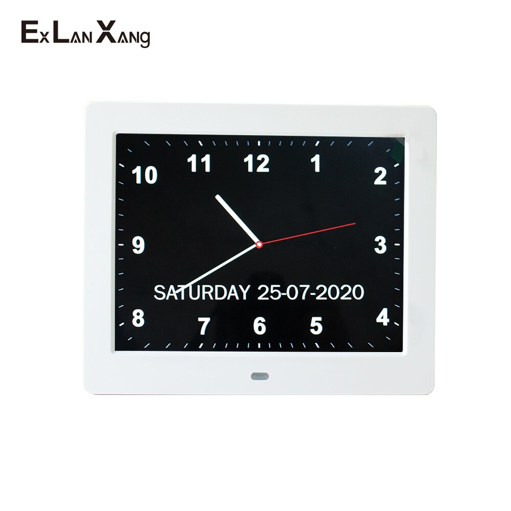 8 pouces électronique LCD grand personnage personnes âgées médecine écran rappel réveil horloge numérique cadre photo de noël