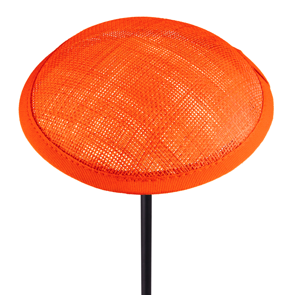 13CM Round Linen Hat DIY Millinery Fascinator Base For Netting Hair Top Hat Women Party Accessory Cap Holder 6PCS/LOT: XXS / Orange