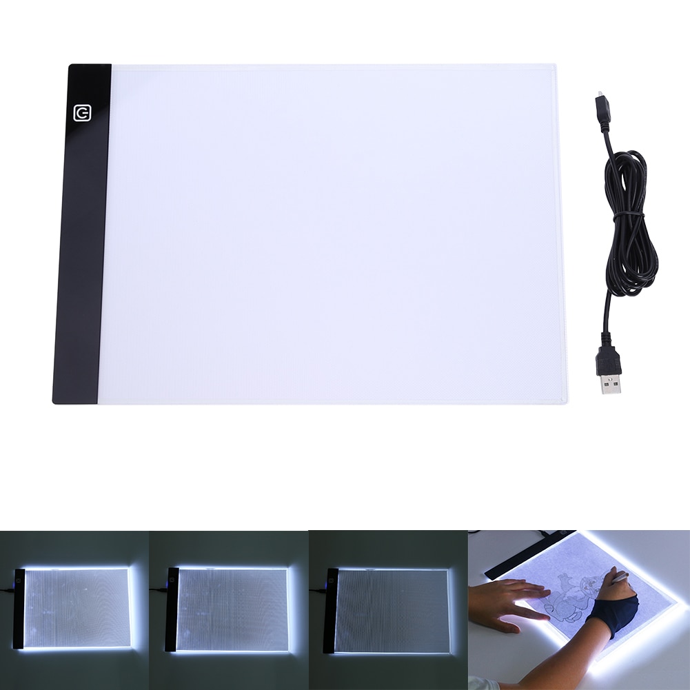 Digital Tablets 33.5*23.3cm Inch A5 LED Thin Graphic Artist art Board Template Drawing Board Three-level Tight Box
