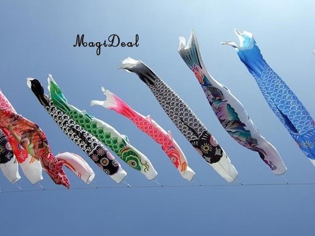 Magideal japanse karper windzak streamer vis vlag vlieger nobori koinobori tuin tuin waterdichte banners kleurrijke decoratie