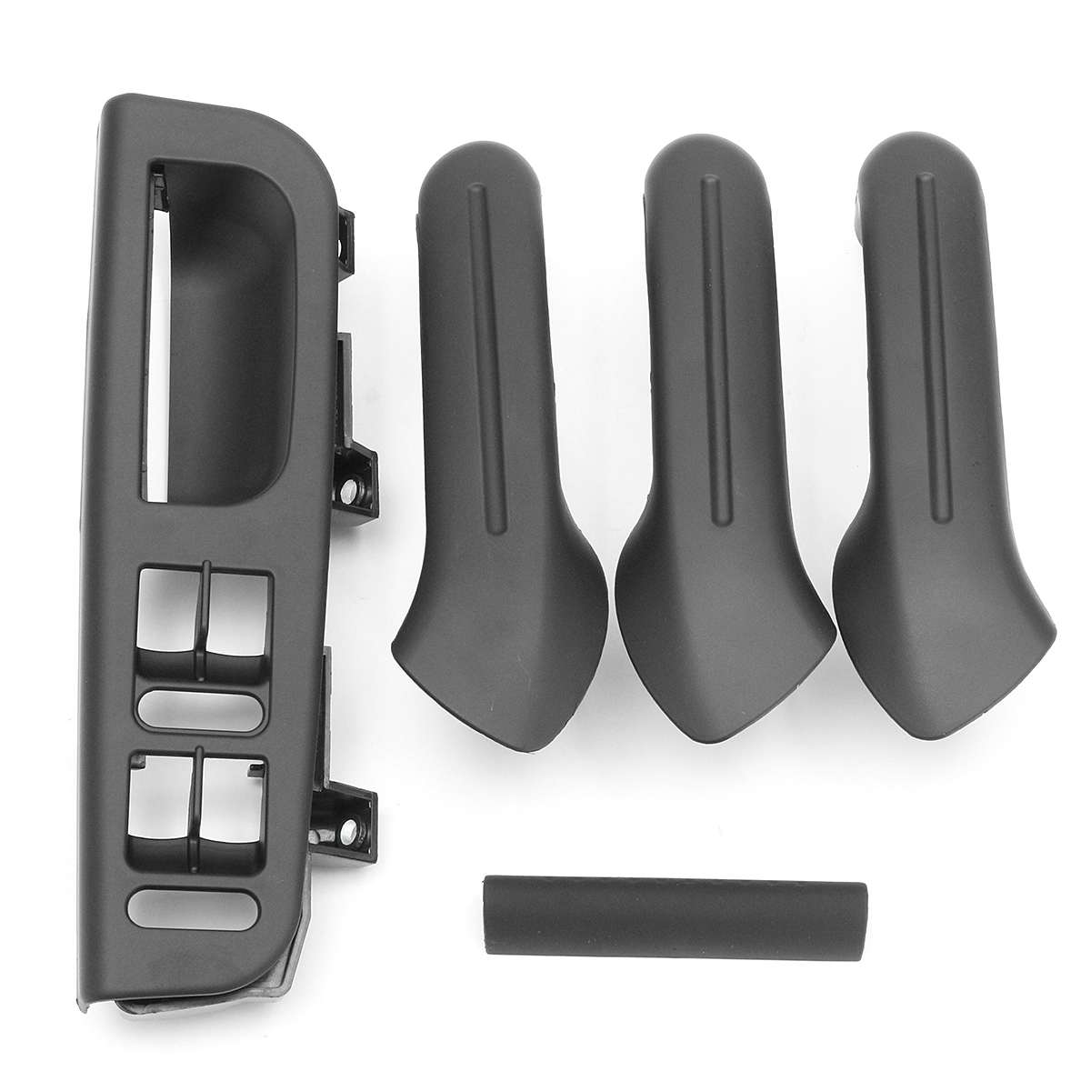6 Stuks Auto Binnendeur Handvat Binnenkant Deur Armsteun W/Window Control Panel Cover Voor Golf 4 MK4 Jetta bora MK4 1999-2005: Black