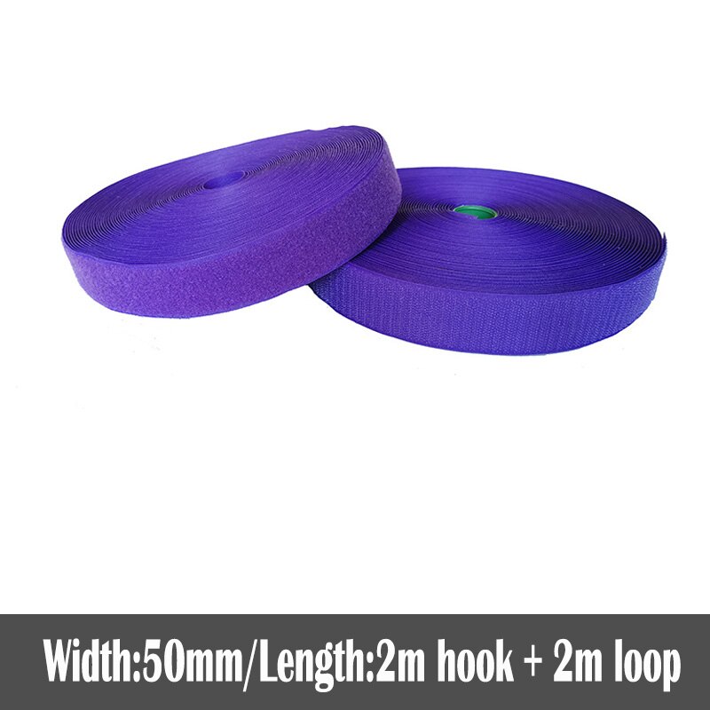 50mm Width colorful no adhesive fastener tape stick clothing tape sewing magic hook loop sticker strip strap stick 2 meters: Color 16
