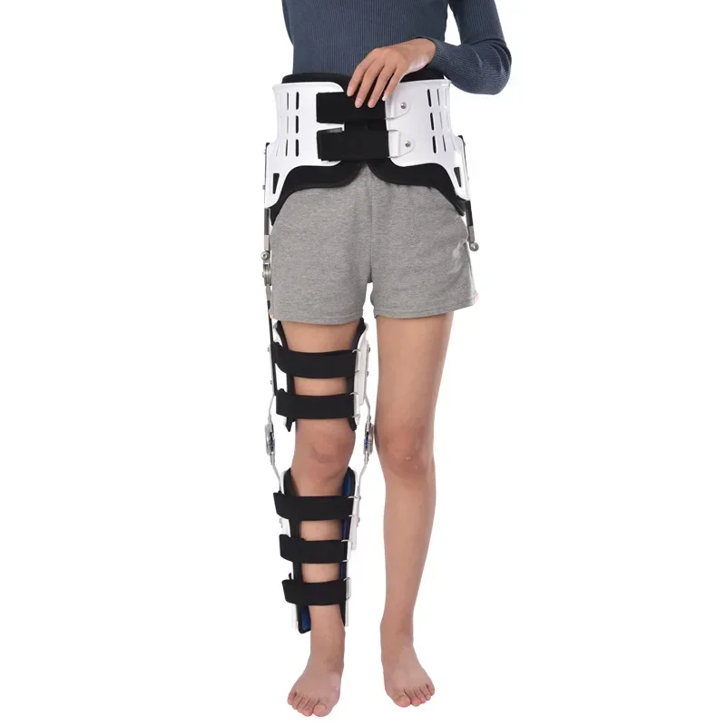 Verstelbare Knie Enkel Voet Taille Orthese Ondersteuning Onderste Ledematen Brace Breukbeschermer Beengewricht Ondersteuning Ligament Revalidatie: Wijn Rood