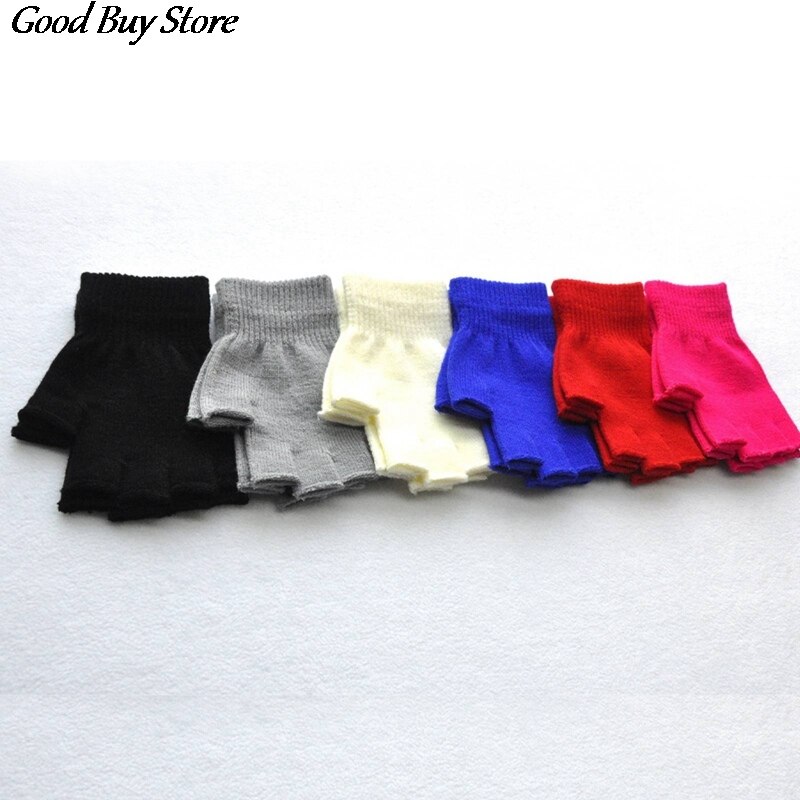 Kids Child School Knitwear Mittens Casual Cute Gloves Children Knitted Gloves Winter Autumn Fingerless Keyboard Gloves