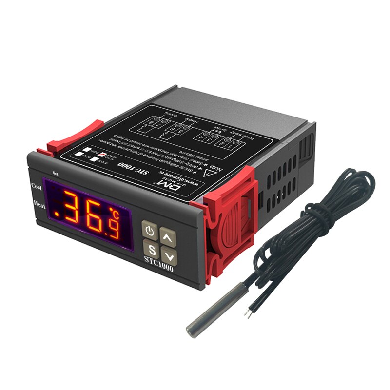 STC-1000 STC 1000 LED Digital Thermostat für Inkubator Temperatur Regler Temperaturregler Relais Heizung Kühlung 12V 24V 220V: DC 12V