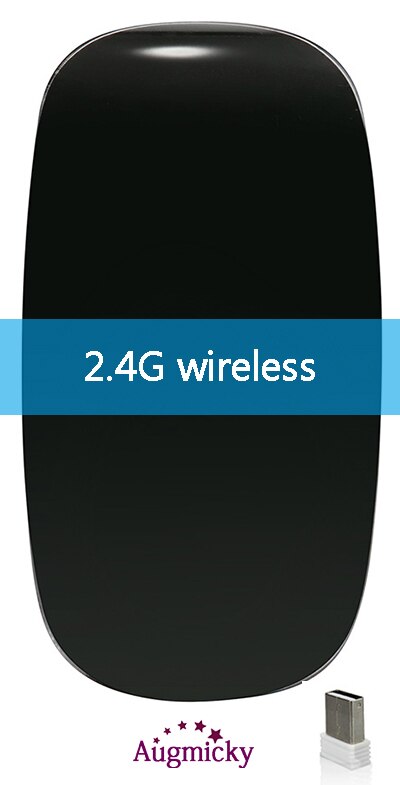 Apple Style Magic Touch Bluetooth 3.0 Wireless Mouse Ergonomic Slim Arc Mice USB 2.4G Wireless Gaming Mouse for Laptop Mac PC: Black 2.4G wireless