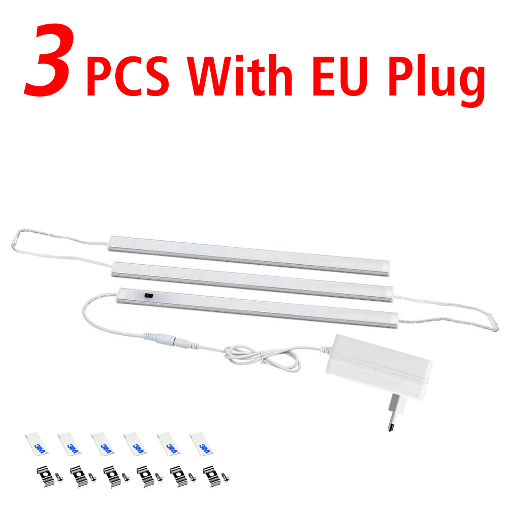 Sensor LED Bar Lamp 1-5PCS Serie Verbinding voor Keukenkast Garderobe Hand Sweep Licht Zwaaien Bewegingsdetectie DC12V -EU Plug: YELLOW / Donkerblauw