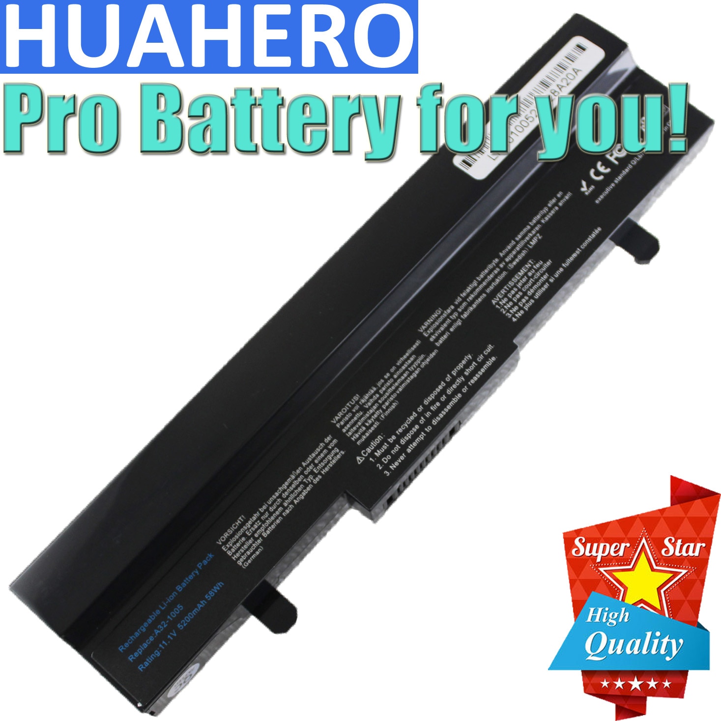 Huahero Laptop Batterij Voor Asus Eee Pc 1001P X 1001P 1001 1005 1005PX AL31 1005 AL32 1005 ML32 1005 PL32 1005 Peg 1001HA 1005HA