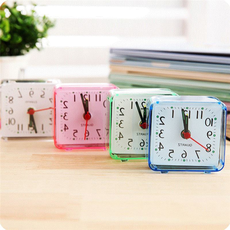 Petite réveil 1 pièce 4 couleurs | Jolie créative pour étudiant, horloge de chevet de chambre, horloge électronique de bureau, décoration de maison