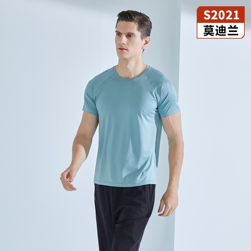 Herre T-shirt Fitness Bodybuilding Slim Fit UABRAV - Sommerstil til Fitness