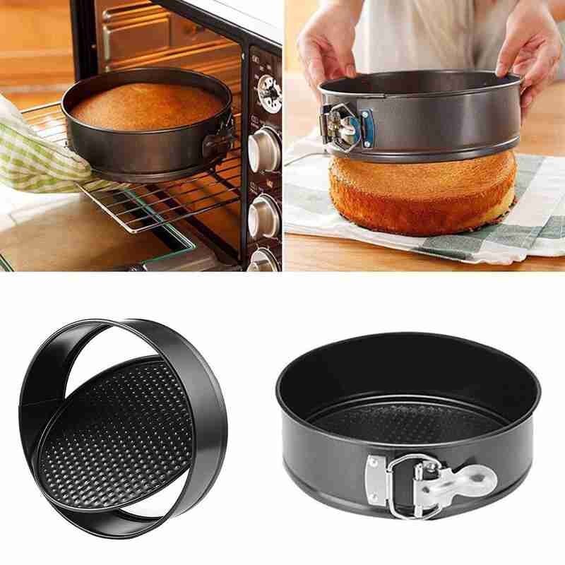 7 Inch Round Baking Dish Non Stick Removable Base Tray Carbon Steel Bake Tin Pan Bakeware Kitchen Cake Mold Round Baking Dish