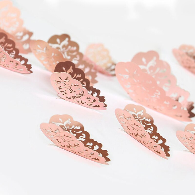 Art 12Pcs Set Removable Butterfly 3D Wall DIY Stickers Metallic Paper Murals for Home Bedroom Room Decoration Sticker