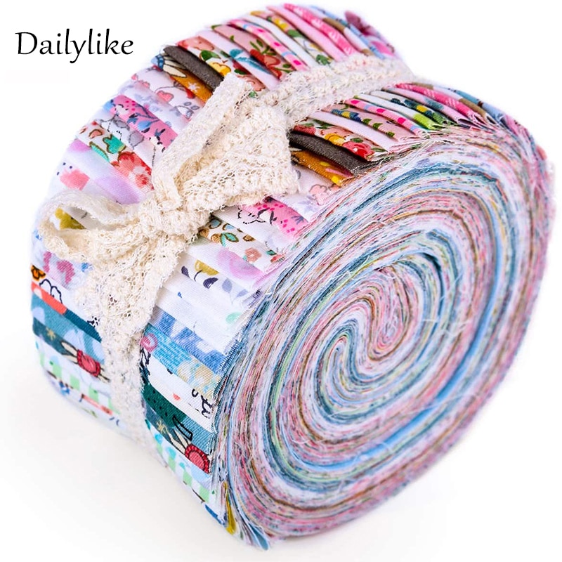 /Scrapbook 40 Uds Jelly Roll tela... enrolladas acolchado de tejido de algodón tiras de artesanía de Patchwork algodón acolchado tela