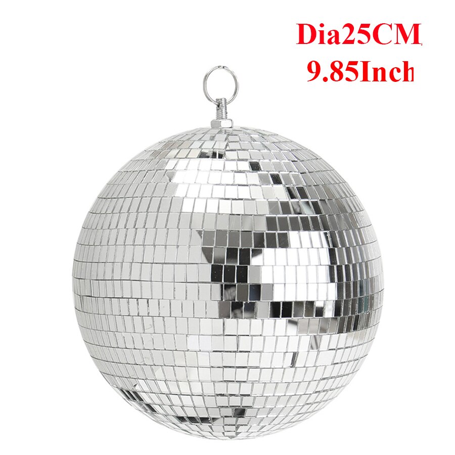 Thrisdar Dia20CM 25CM 30CM Rotating Reflection Glass Mirror Disco Ball Home Party Wedding Disco Mirror Ball Stage Light: Diameter 25CM Ball