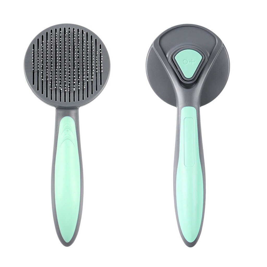 PAKEWAY Pet Cat Brush Massage Tools Multi-function Non-slip Grip Handle Comb