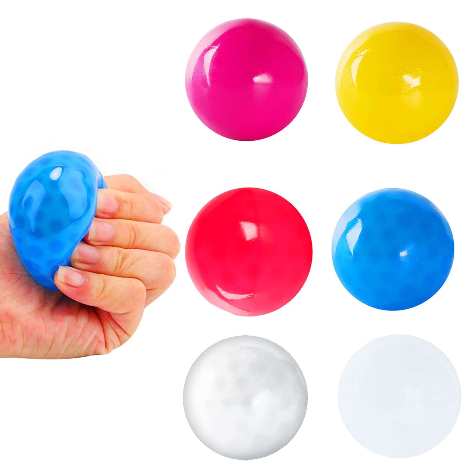 Stress Bal Lichtgevende Sticky Decompressie Speelgoed Kleverige Doel Bal Gooien Fidget Decompressie Ballen Voor Kind Onderwijs Speelgoed