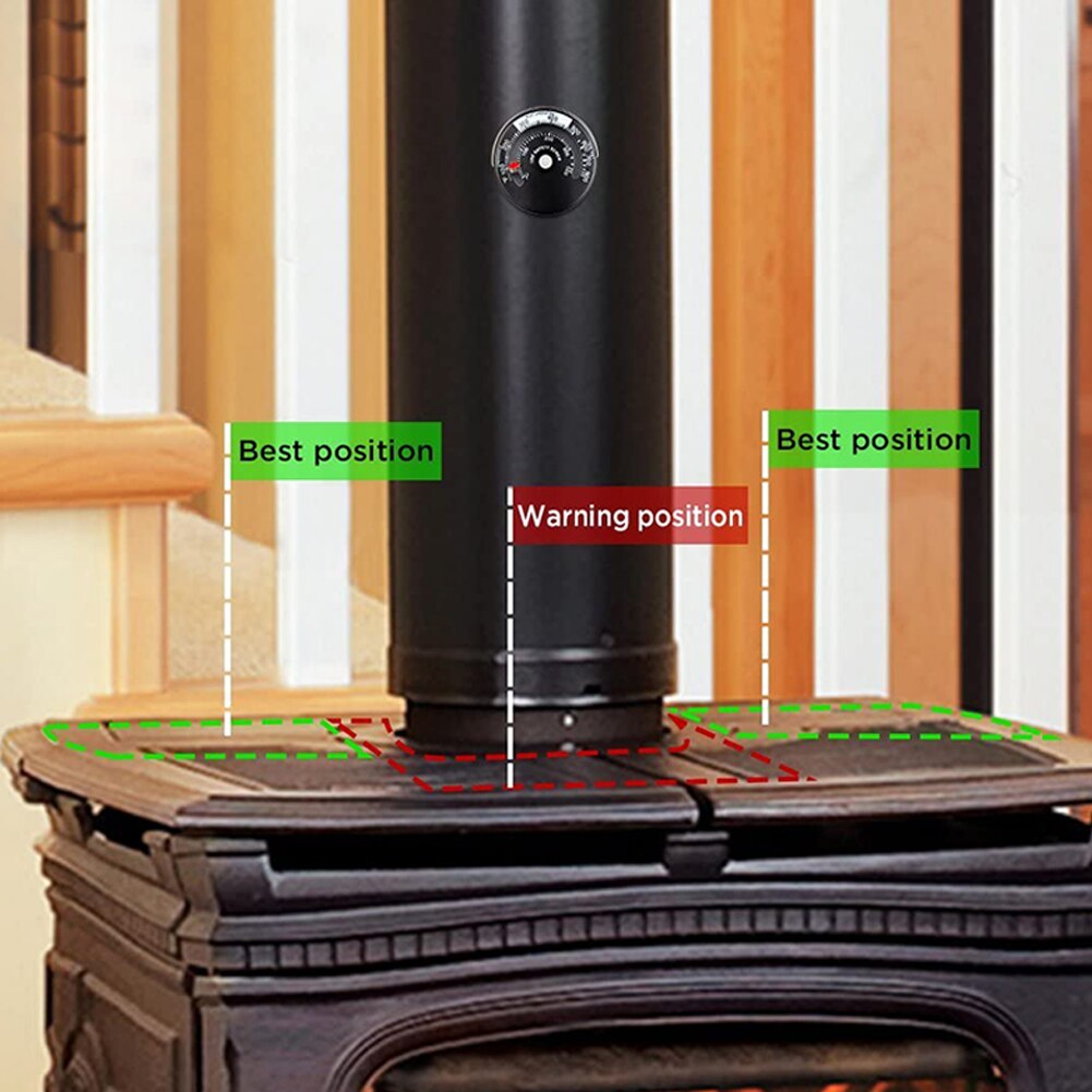 Mini Black Burner Stoves Fan Four Leaf Burning Stove Fan Ecological Fireplace Fan Wood Burner Stoves Home Heat Distribution