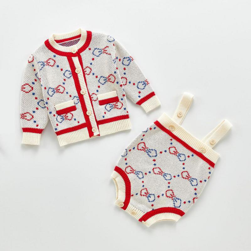 herbst Neue Baby zur Seite fahren einstellen Baby Mädchen Bodysuit stricken Gesamt freundlicher Overall Mädchen Strickjacke Warmen Mantel