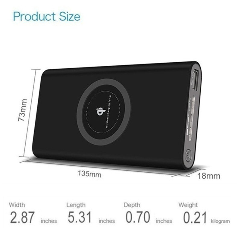 80000mAh Qi Wireless Power Bank Portable Large Capacity External Battery Fast Charging Phone Charger For Xiaomi Samsung Iphone