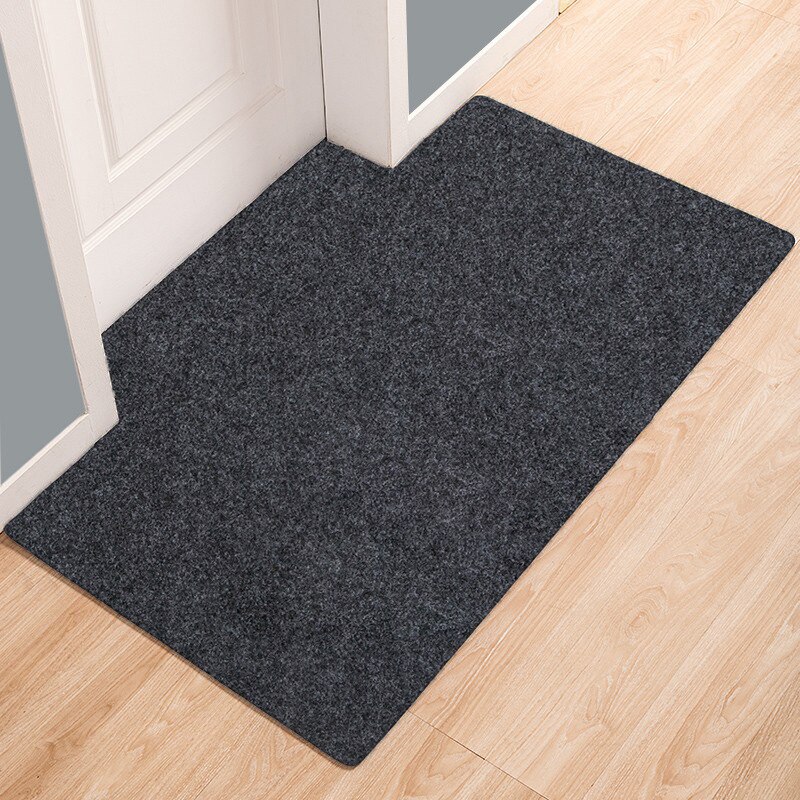 Tapis de porte d'entrée antidérapant, paillasson de chambre à coucher, dépoussiérage, Long couloir, sol d'entrée: dark grey / 90x120cm