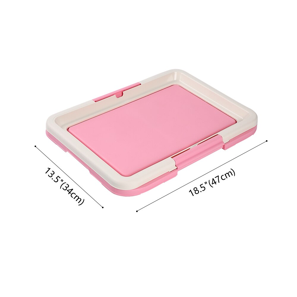 Dog Training Toilet Indoor Dog Potty Toilet Dog Pad Holder Portable Cat Litter Box Small Medium Dogs Cats Pad Tray Pet Supplies: DLT002pink