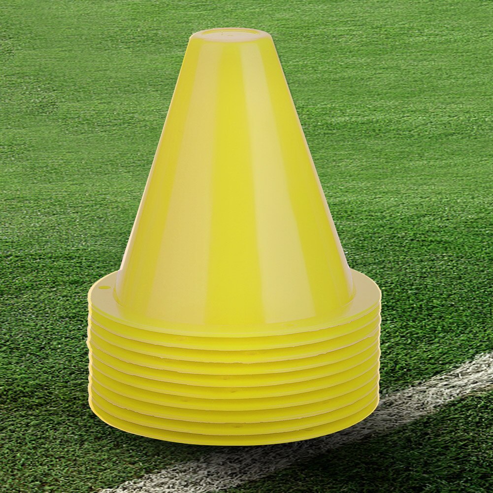 10 st 8.5cm plast bärbara fotbollstillbehör fotboll träning kon fotboll barriärer markör hållare tillbehör