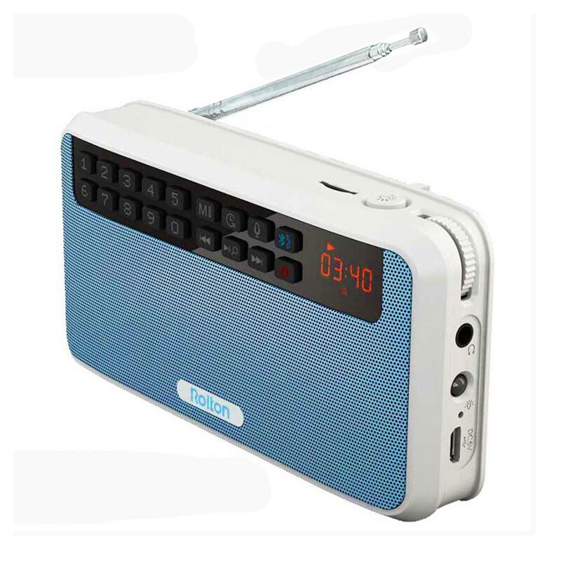 Rolton e500 alto-falante sem fio bluetooth mini 2.1 alto-falante estéreo de alta fidelidade suporte tf cartão/fm/mãos livres com lanterna led: Azul
