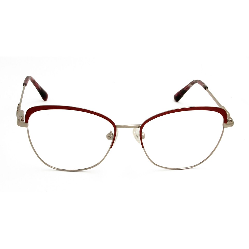 Metalen brilmontuur voor dames, cat eye bril, trendy optische bijziendheid, brilmontuur op sterkte voor dames