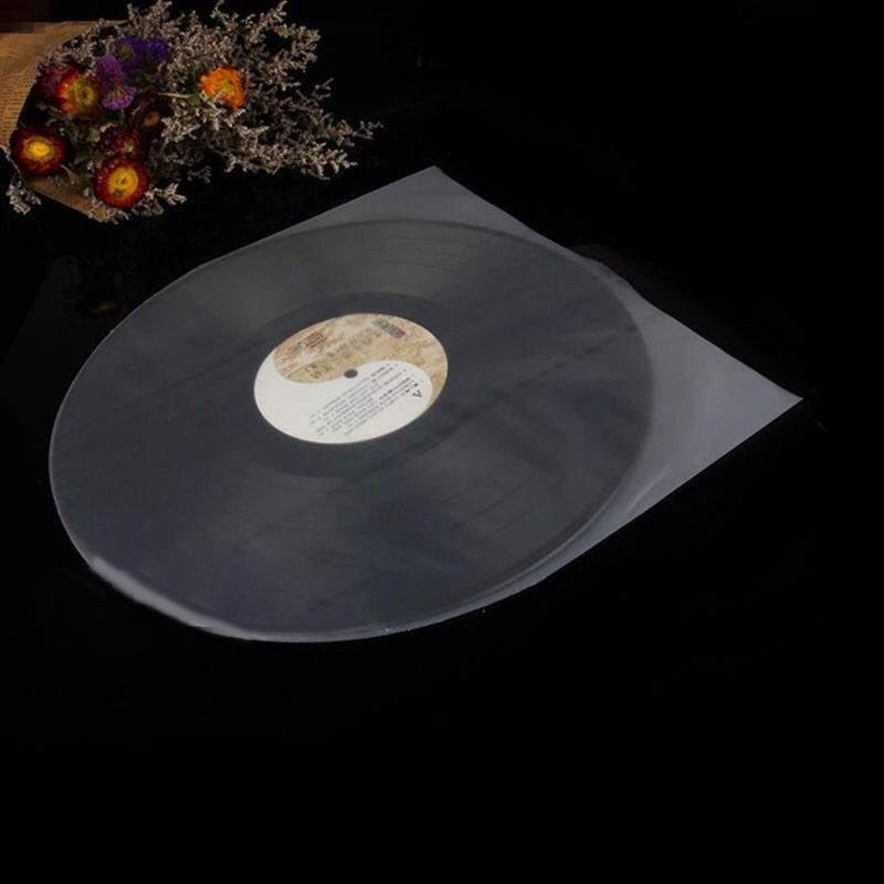 Bolsas protectoras de discos de vinilo, fundas antiestáticas para discos LP, transparentes, 12 &quot;, 50 Uds.