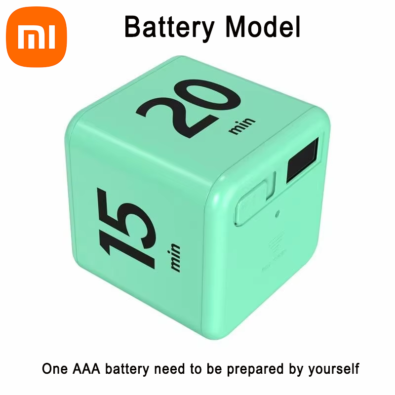 Xiaomi mini digital timer kubtimer gravitationssensor vändande led-display 4 förinställda tider dubbla lägen väckarklocka elektronisk timer: Blå