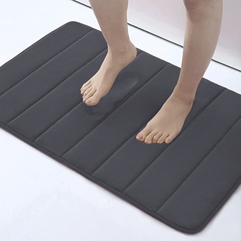 Tykkere baderomsmatte, sklisikker matte for bad og toalett, absorberende, hurtigtørkende matte, korallfleece: Rød / 1700 mmx 2400mm